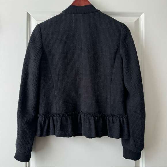 Rebecca Taylor Textured Tweed Ruffle Jacket - Picture 3 of 7
